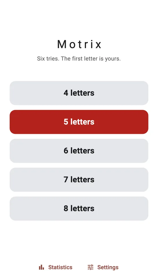Motrix: Word Guess 4-8 Letters — 1