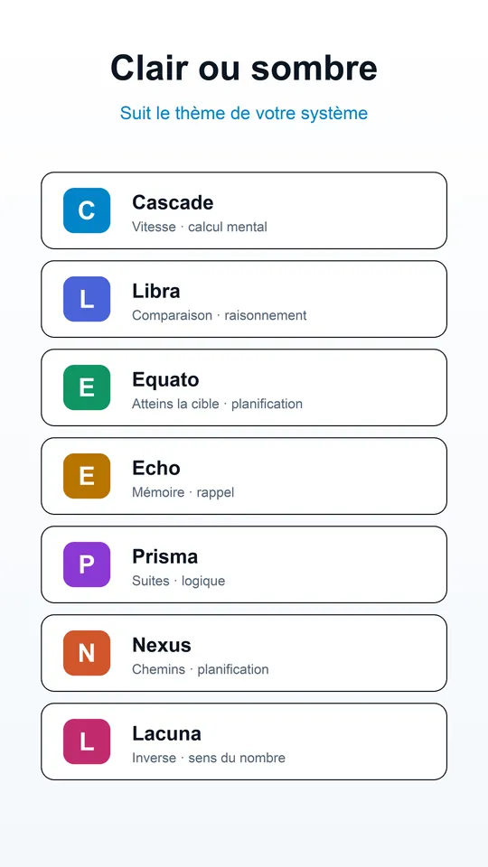 Numina : jeux de calcul mental — 2