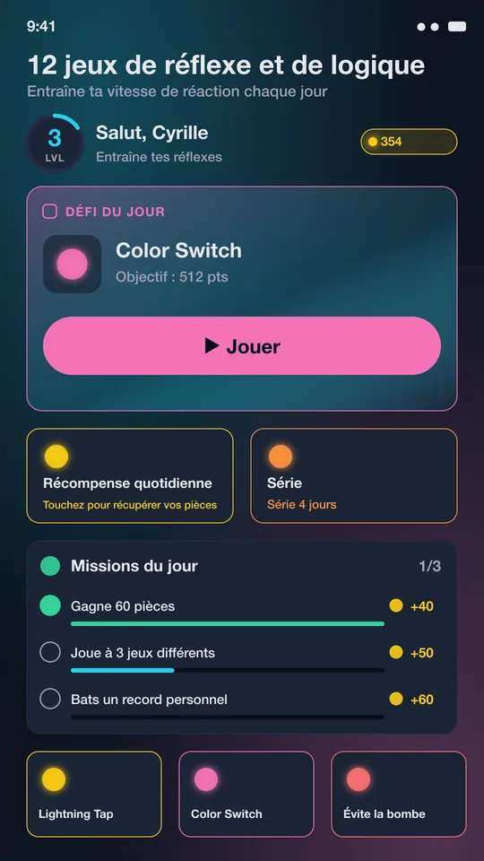 Reflex Master : Réflexes
